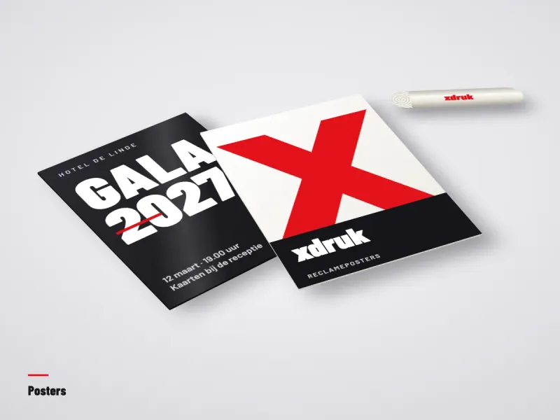 A3-reclameposter in een winkeletalage